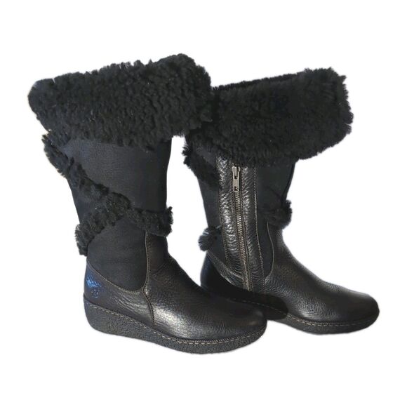 Born Women's Black Size 8.5/40 Medium Width Leather Winter Boots - Picture 6 of 14
